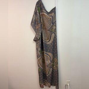 Elegant Gray Patterned Kaftan